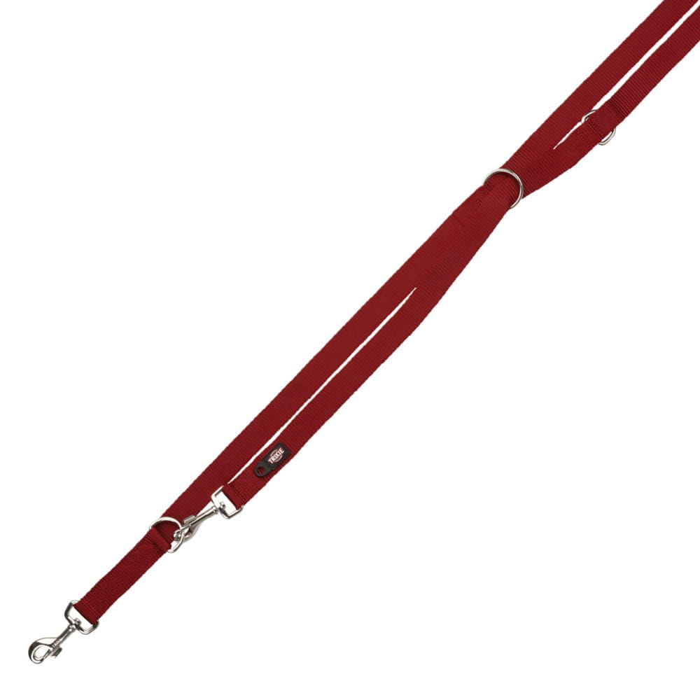 Smycz podwójna dla psa 2m/25 mm BURGUND TRIXIE